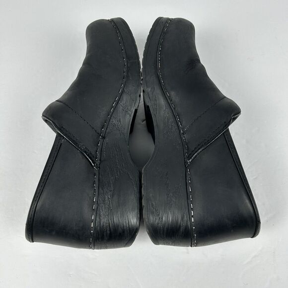 LL Bean Black 39 M 8 Slip On Casual Comfort Clog Shoe Mules Nurse Chef Vet - Picture 5 of 13